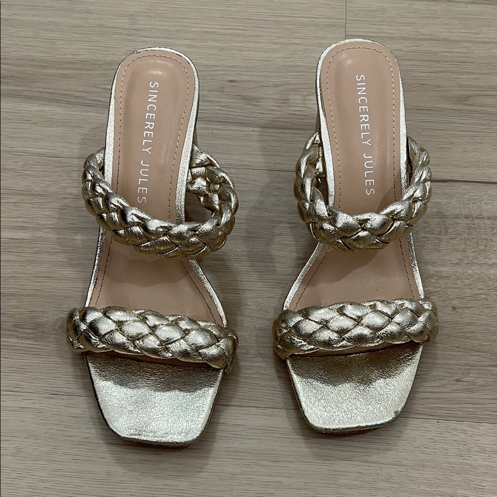 Sincerely Jules Gold Braided Sandals
